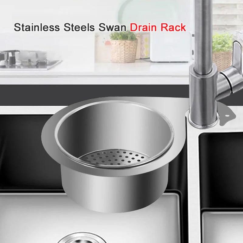 🔥HOT SALE🔥Stainless Steel Swan Sink Strainer Basket - clarioy
