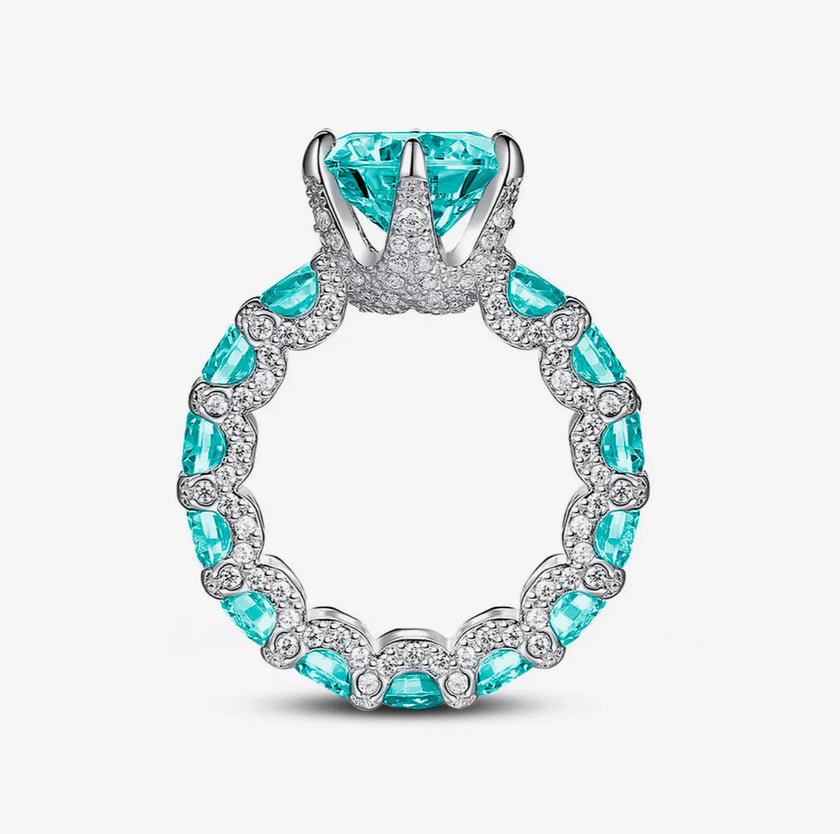 Deluxe Ring 925 Sterling Silver, 18K Gold