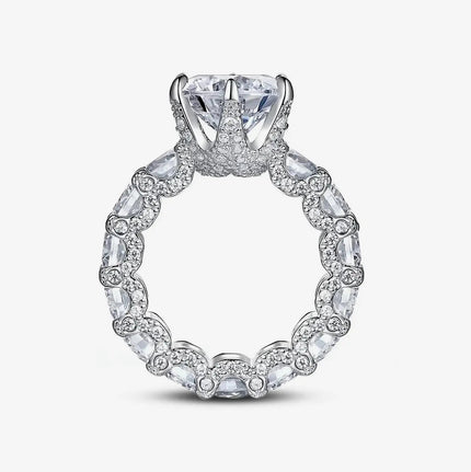 Deluxe Ring 925 Sterling Silver, 18K Gold
