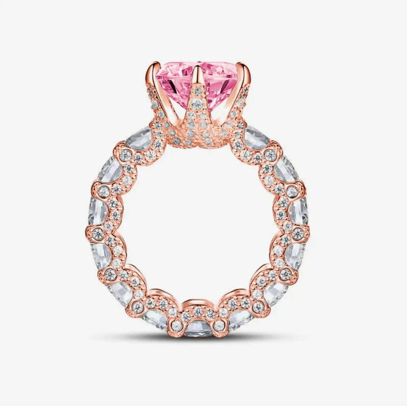 Deluxe Ring 925 Sterling Silver, 18K Gold